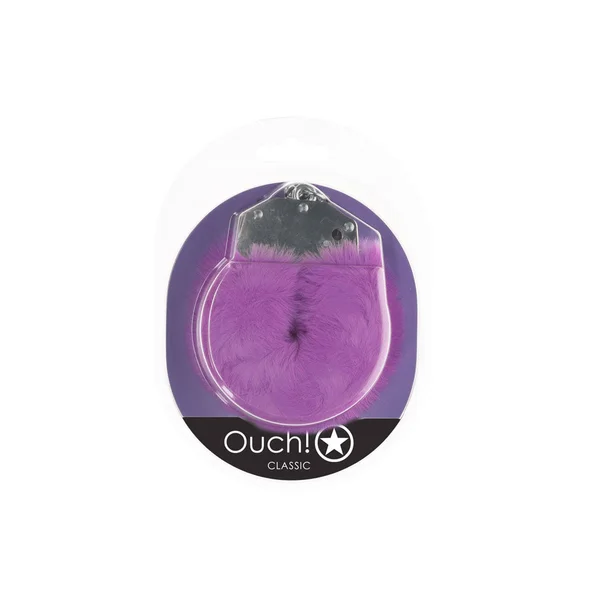 OUCH! Classic Fluffy Cuffs - Purple - Purple Fluffy Restraints — image 2 of 2