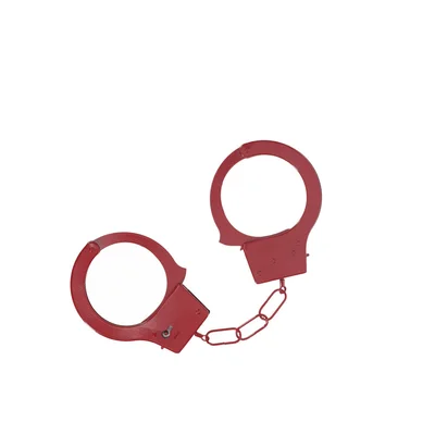 ouch classic metal cuffs red red restraints