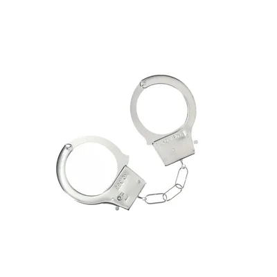 ouch classic metal cuffs silver metal restraints