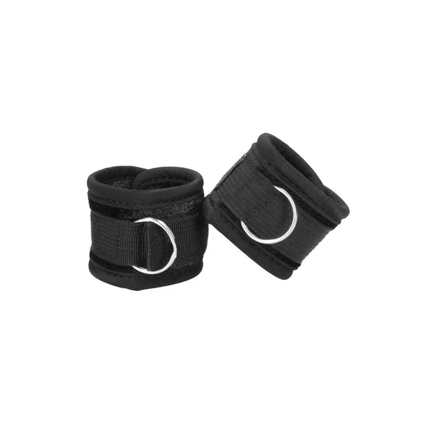 OUCH! Velvet & Velcro Adjustable Handcuffs - Black Restraints — image 3 of 8