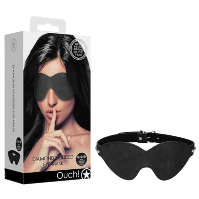 ouch diamond studded eye mask black eye mask
