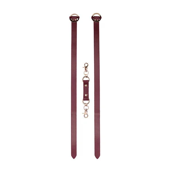 OUCH! Halo - Thigh Cuffs - Burgundy Leg Restraints — image 5 of 6