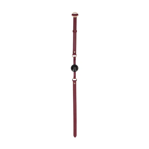 OUCH! Halo - Breathable Ball Gag - Burgundy Mouth Restraint — image 5 of 6
