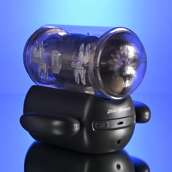Zero Tolerance HOLD ME TIGHT - Black USB Rechargeable Vibrating Auto Stroker with Phone Holder — image 5 of 9