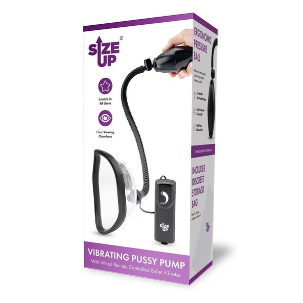 Size Up Vibrating Pussy Pump - Clear Vibrating Vagina Pump — image 10 of 10