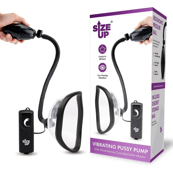 Size Up Vibrating Pussy Pump - Clear Vibrating Vagina Pump — image 6 of 10