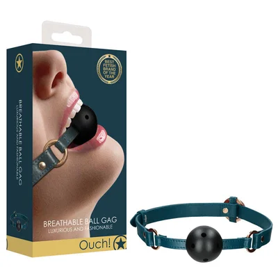 ouch halo breathable ball gag green mouth restraint