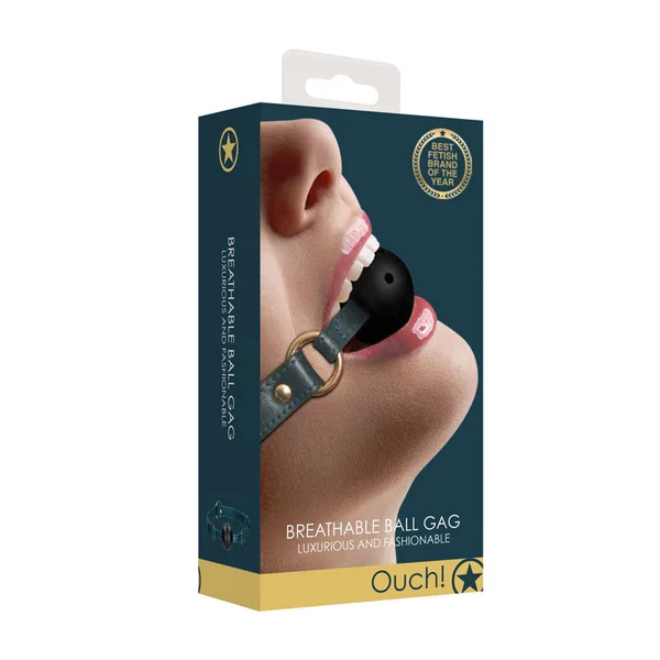 OUCH! Halo - Breathable Ball Gag - Green Mouth Restraint — image 4 of 6
