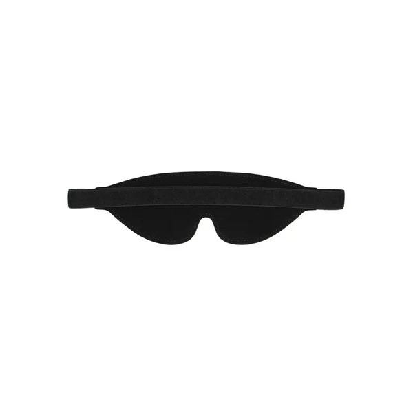 OUCH! Black & White Bonded Leather Eye-Mask ''Ouch'' - Black Eye Restraint — image 5 of 6
