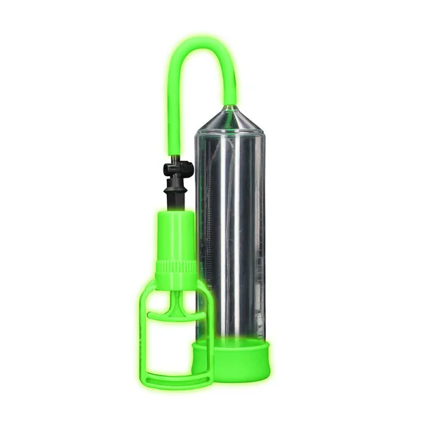 OUCH! Glow In The Dark Comfort Beginner Pump - Clear/Glow Penis Pump — image 3 of 5