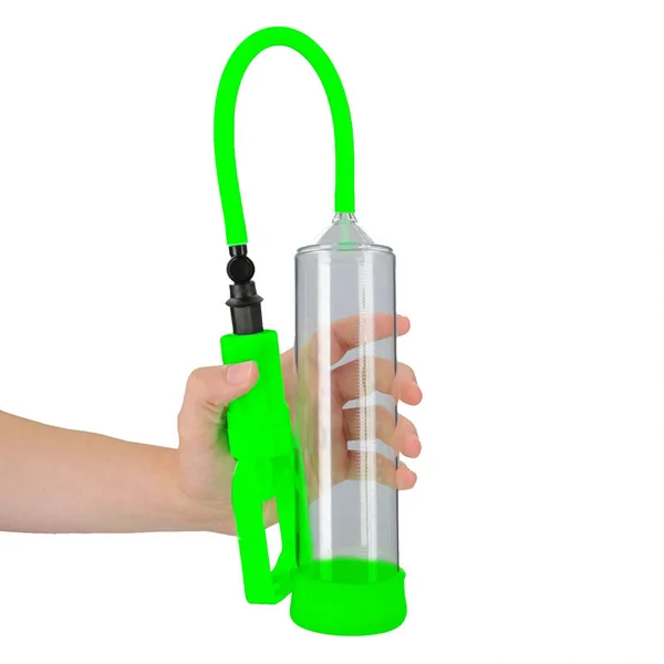OUCH! Glow In The Dark Comfort Beginner Pump - Clear/Glow Penis Pump — image 2 of 5