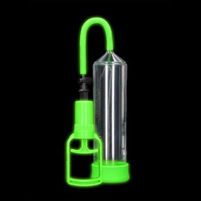 ouch glow in the dark comfort beginner pump clearglow penis pump