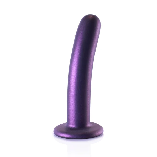 OUCH! Smooth Silicone G-Spot Dildo - 6'' / 14.5 cm - Metallic Purple 14.5 cm Dildo — image 7 of 9