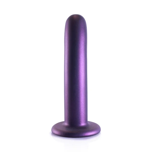 OUCH! Smooth Silicone G-Spot Dildo - 6'' / 14.5 cm - Metallic Purple 14.5 cm Dildo — image 6 of 9