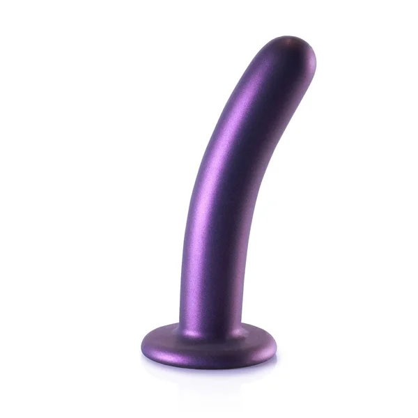 OUCH! Smooth Silicone G-Spot Dildo - 6'' / 14.5 cm - Metallic Purple 14.5 cm Dildo — image 4 of 9