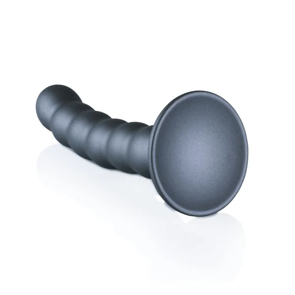OUCH! Beaded Silicone G-Spot Dildo - 5'' / 13cm - Gunmetal 13 cm Dildo — image 4 of 8