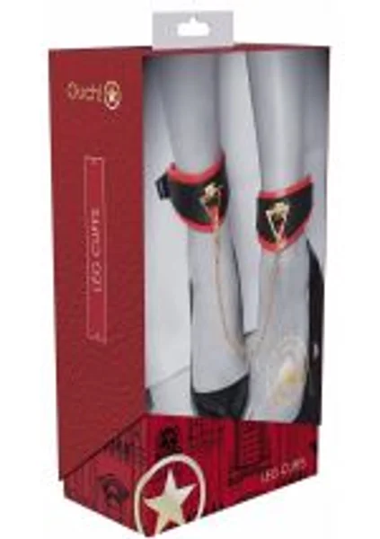 OUCH! Milan Collection - Leg Cuffs - Black/Red Restraints — image 5 of 6