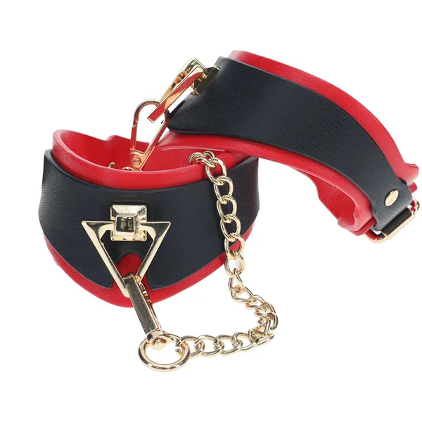 OUCH! Milan Collection - Leg Cuffs - Black/Red Restraints — image 2 of 4