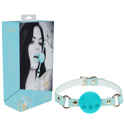 ouch paris collection silicone ball gag baby blue breatheable mouth restraint