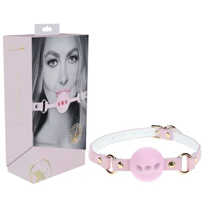 ouch paris collection silicone ball gag pink breatheable mouth restraint