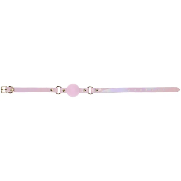 OUCH! Paris Collection - Silicone Ball Gag - Pink Breatheable Mouth Restraint — image 3 of 5