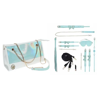 ouch paris collection kit with bag baby blue bondage set with bag 8 piece kit