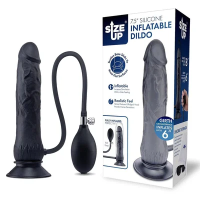 size up 75 inch inflatable dildo with balls black 203 cm inflatable dong