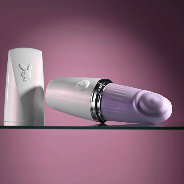 Playboy Pleasure GETAWAY - White/Purple 14.2 cm USB Rechargeable Tapping Stimulator — image 6 of 9