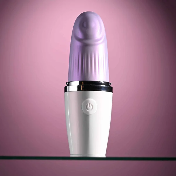 Playboy Pleasure GETAWAY - White/Purple 14.2 cm USB Rechargeable Tapping Stimulator — image 3 of 9