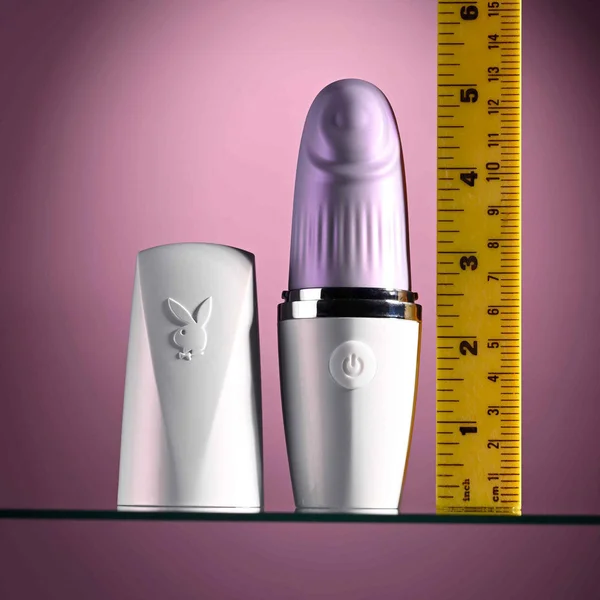 Playboy Pleasure GETAWAY - White/Purple 14.2 cm USB Rechargeable Tapping Stimulator — image 8 of 9