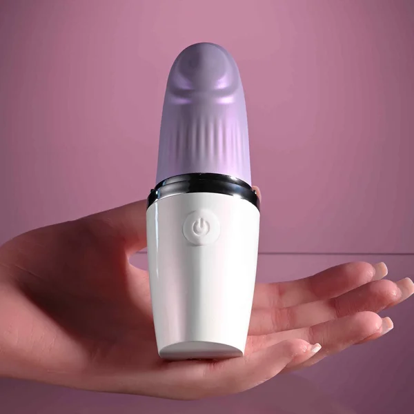 Playboy Pleasure GETAWAY - White/Purple 14.2 cm USB Rechargeable Tapping Stimulator — image 4 of 9