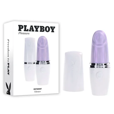 playboy pleasure getaway whitepurple 142 cm usb rechargeable tapping stimulator