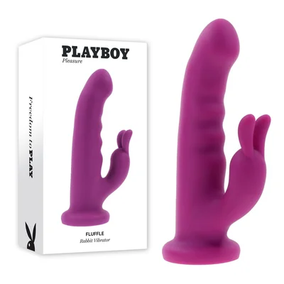 playboy pleasure fluffle purple 197 cm usb rechargeable rabbit vibrator