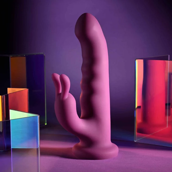 Playboy Pleasure FLUFFLE - Purple 19.7 cm USB Rechargeable Rabbit Vibrator — image 2 of 9