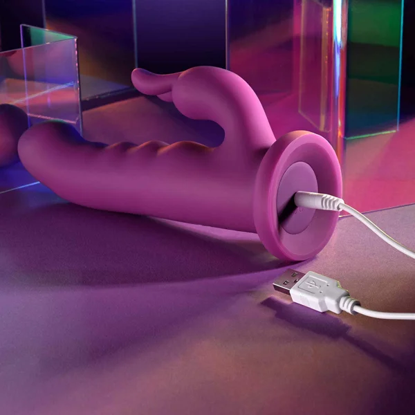 Playboy Pleasure FLUFFLE - Purple 19.7 cm USB Rechargeable Rabbit Vibrator — image 9 of 9