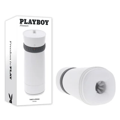 playboy pleasure twist stroke white usb rechargeable heating stroker with uv cleaning