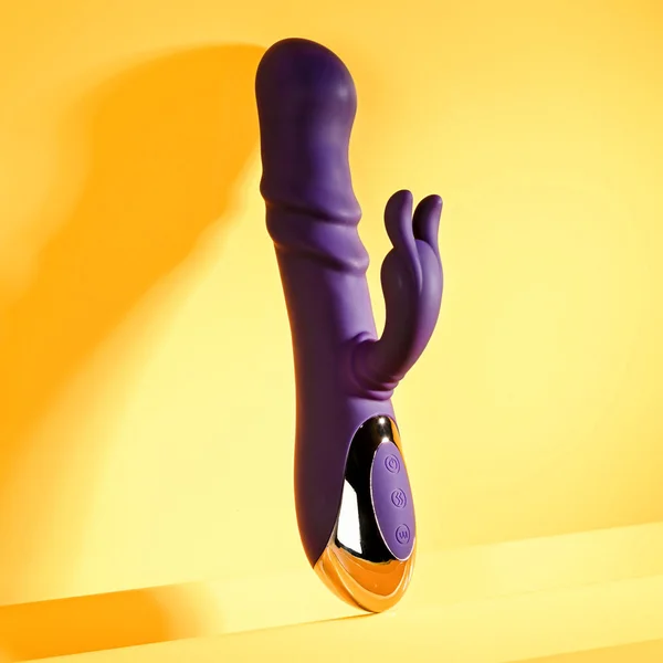 Playboy Pleasure BUNNY PUNCH - Purple 24.4 cm USB Rechargeable Twirling Rabbit Vibrator — image 2 of 9