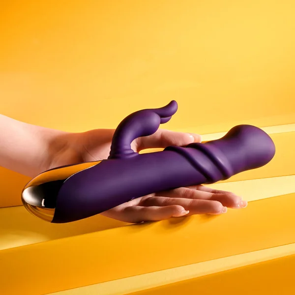 Playboy Pleasure BUNNY PUNCH - Purple 24.4 cm USB Rechargeable Twirling Rabbit Vibrator — image 7 of 9