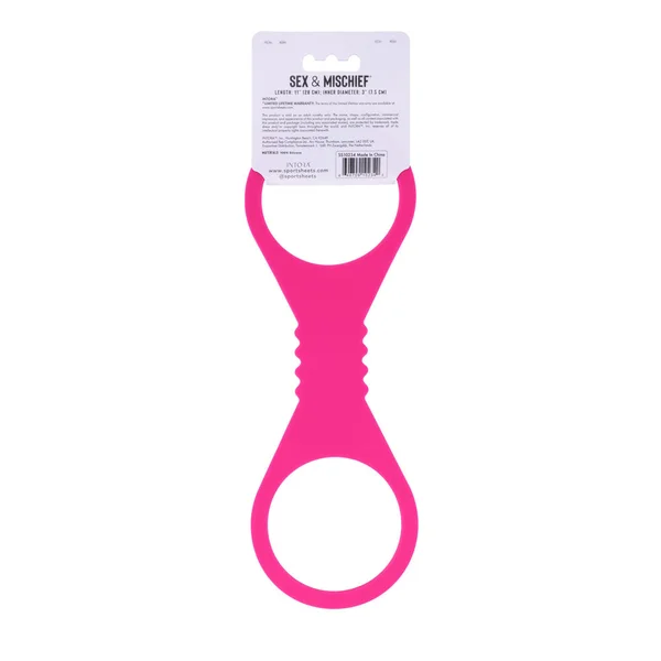 Sex & Mischief Large Hot Pink Silicone Cuffs - Hot Pink Large Restraints — image 8 of 8