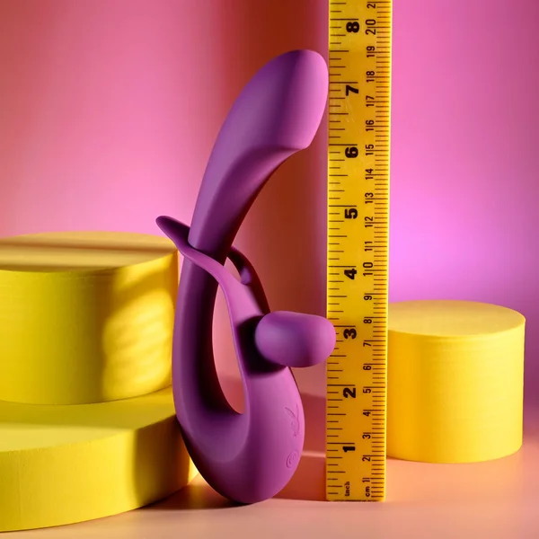 Playboy Pleasure CHA CHA SLIDE - Purple 20 cm USB Rechargeable Rabbit Vibrator — image 8 of 9