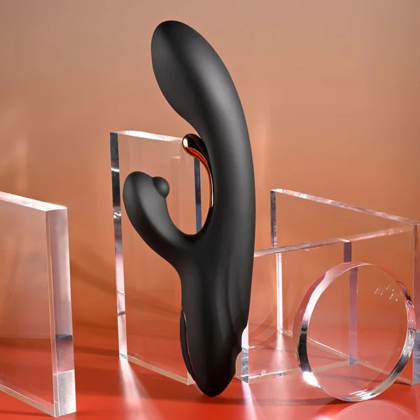Playboy Pleasure AUREUS - Black 22.7 cm USB Rechargeable Rabbit Vibrator with Internal Flicker — image 4 of 9