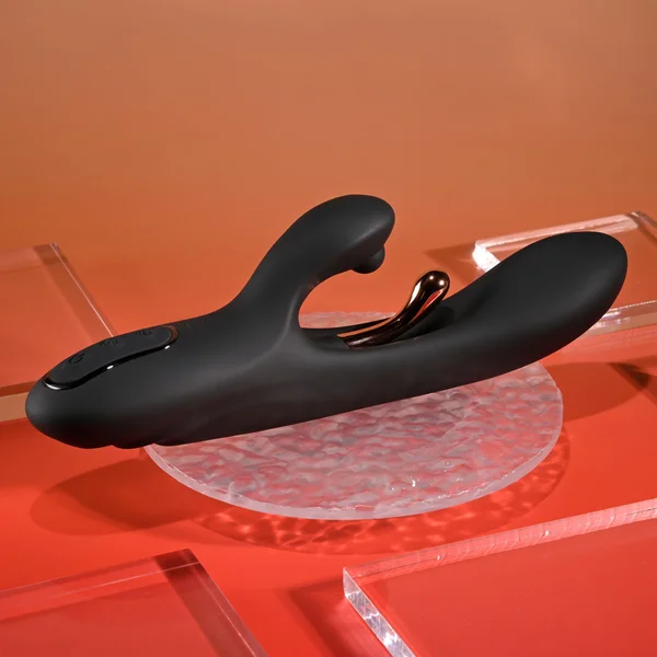 Playboy Pleasure AUREUS - Black 22.7 cm USB Rechargeable Rabbit Vibrator with Internal Flicker — image 5 of 9