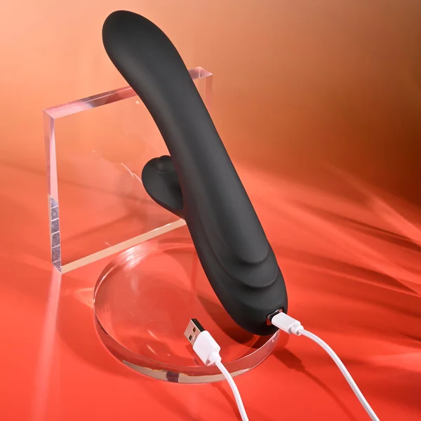 Playboy Pleasure AUREUS - Black 22.7 cm USB Rechargeable Rabbit Vibrator with Internal Flicker — image 9 of 9