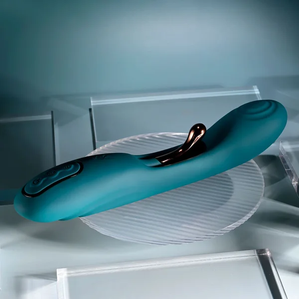 Playboy Pleasure AURELIE - Green 22.7 cm USB Rechargeable Vibrator with Internal Flicker — image 5 of 9