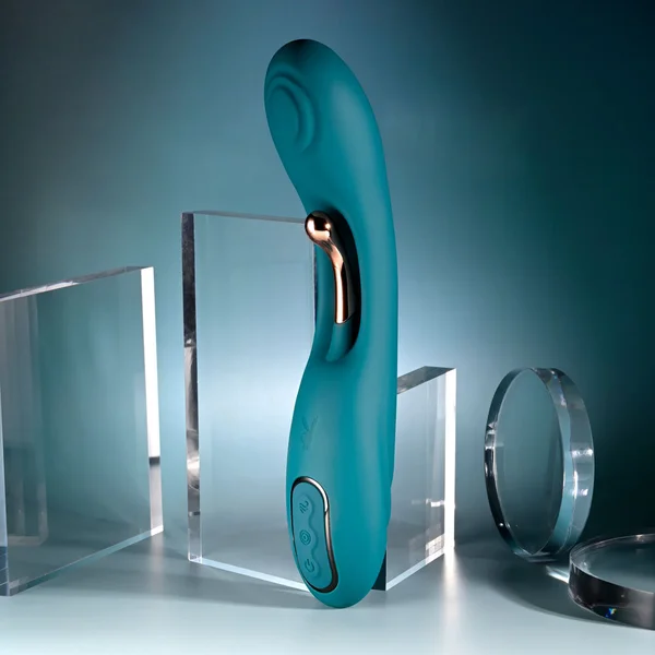 Playboy Pleasure AURELIE - Green 22.7 cm USB Rechargeable Vibrator with Internal Flicker — image 3 of 9