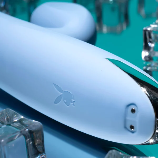 Playboy Pleasure UP AND AWAY - Blue 26.7 cm USB Rechargeable Rabbit Vibrator — image 6 of 9