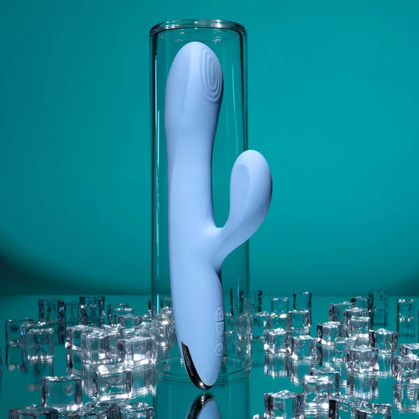 Playboy Pleasure UP AND AWAY - Blue 26.7 cm USB Rechargeable Rabbit Vibrator — image 2 of 9