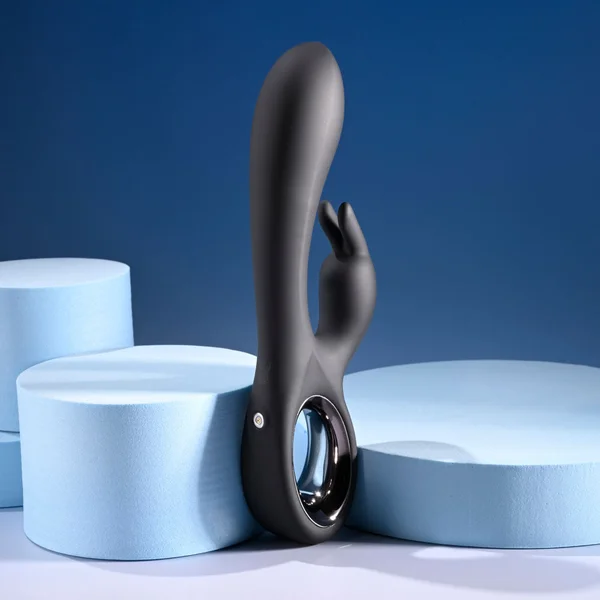 Playboy Pleasure LATE NIGHT BUNNY - Black 20 cm USB Rechargeable Rabbit Vibrator — image 4 of 9
