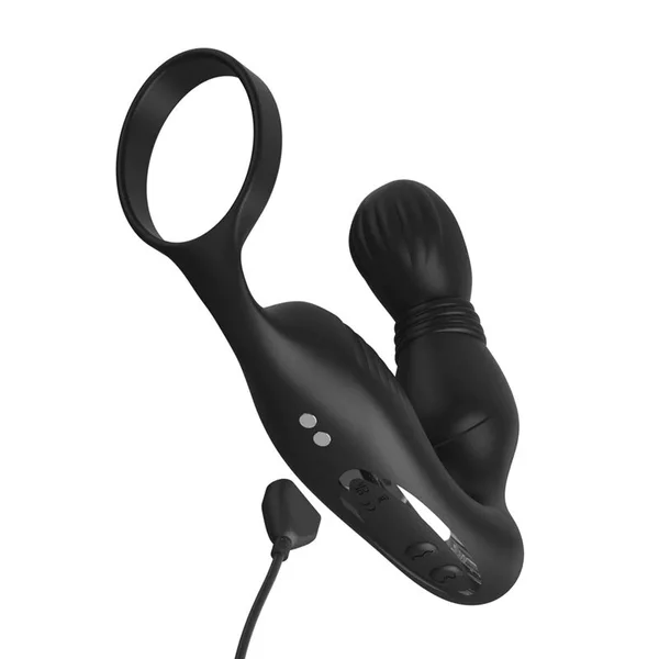 Anal Fantasy Elite Ass-Gasm P-Spot Milker - Black USB Rechargeable Prostate Massage with Cock Ring — image 4 of 4