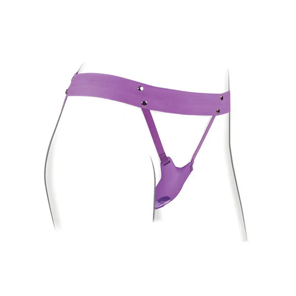 Fantasy For Her Ultimate Butterfly Strap-On - Purple USB Rechargeable Strap-On Stimulator — image 2 of 4